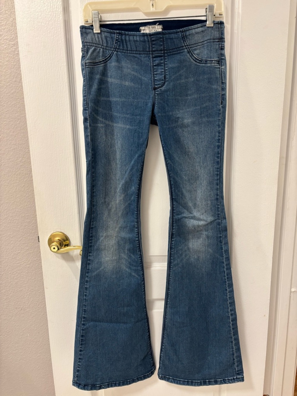 Free People Flare Leg Stretch Pull On Jeans